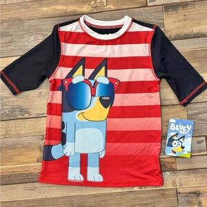 NWT Bluey swim rash guard top size 6/7